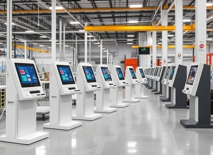 Production line for self-service terminals